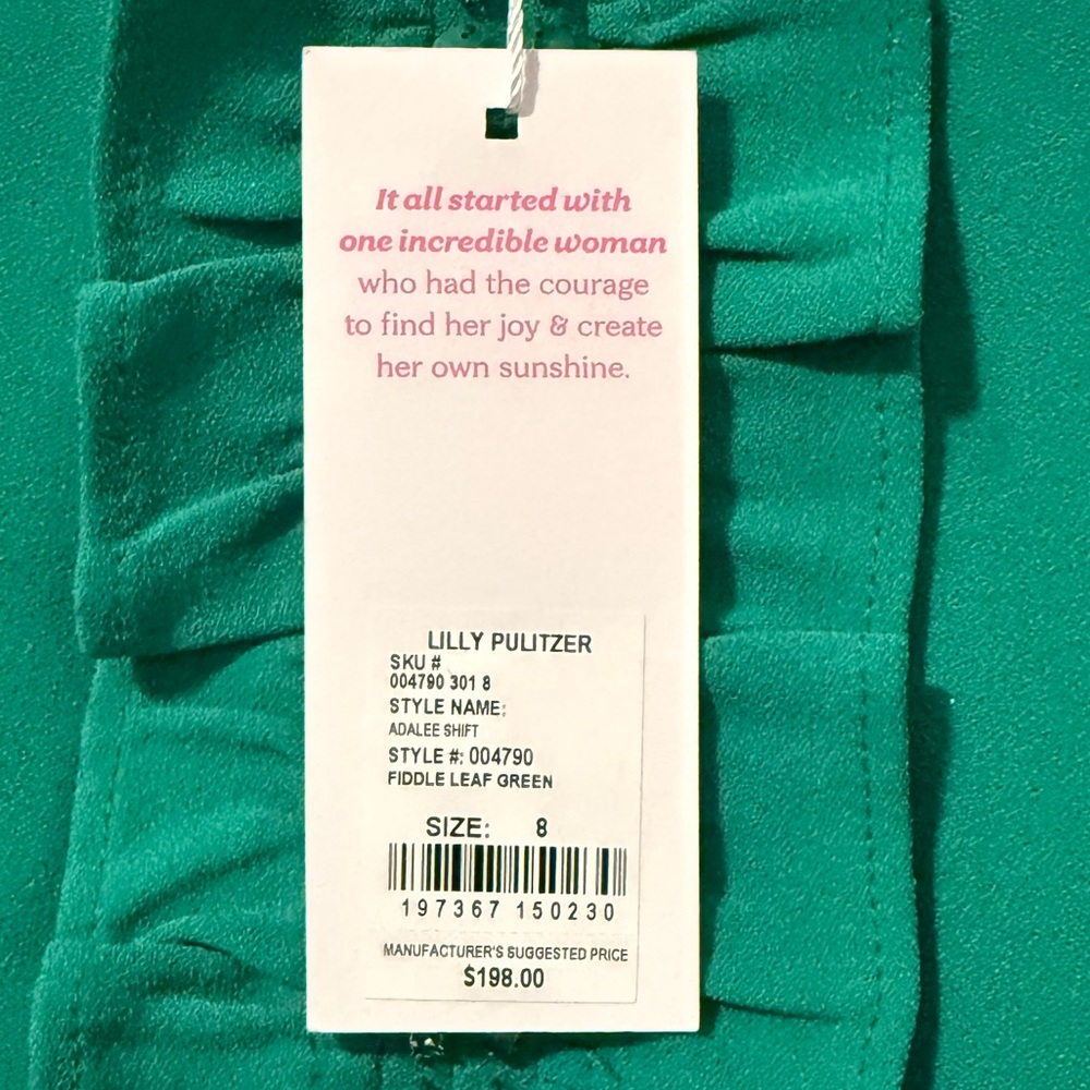 Lilly Pulitzer Adalee Shift in Fiddle Leaf Green - Picture 3 of 5